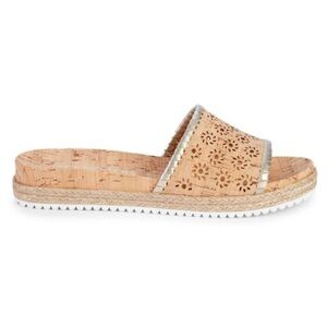 Jack Rogers Metallic Floral Espadrille Cork Slides